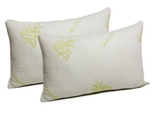 Комплект от 2 възглавници Memory Foam Aloe Vera 42x72x11 см, произведени в Румъния, код SBR-PN-22 - Img 1