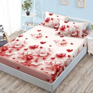Чаршаф с ластик 160x200 см + 2 калъфки за възглавница 50x70 см SPR-JE-09