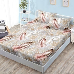 Чаршаф с ластик 180x200 см + 2 калъфки за възглавница 50x70 см SPR-J-74