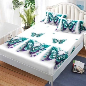 Чаршаф с ластик 160x200 см + 2 калъфки за възглавница 50x70 см SPR-JE-45