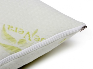 Комплект от 2 възглавници Memory Foam Aloe Vera 42x72x11 см, произведени в Румъния, код SBR-PN-22 - Img 3
