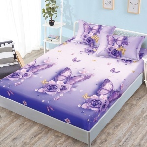 Чаршаф с ластик 160x200 см + 2 калъфки за възглавница 50x70 см SPR-JE-33