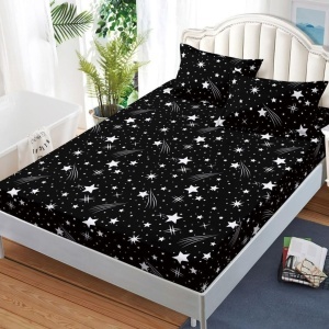 Чаршаф с ластик 180x200 см + 2 калъфки за възглавница 50x70 см SPR-J-02