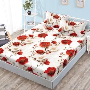 Чаршаф с ластик 180x200 см + 2 калъфки за възглавница 50x70 см SPR-J-57
