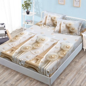 Чаршаф с ластик 180x200 см + 2 калъфки за възглавница 50x70 см SPR-J-80