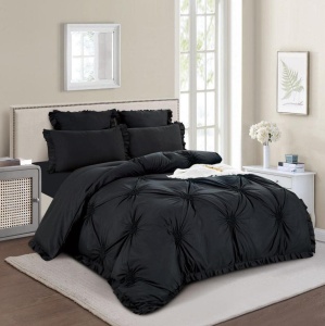 Двоен спален комплект, с ластик, мек памук Soft Touch, 6 части, с бродерия SPR-T1-15