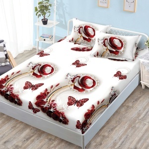 Чаршаф с ластик 160x200 см + 2 калъфки за възглавница 50x70 см SPR-JE-10