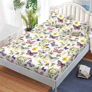 Чаршаф с ластик 160x200 см + 2 калъфки за възглавница 50x70 см SPR-JE-69