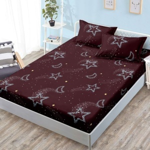 Чаршаф с ластик 180x200 см + 2 калъфки за възглавница 50x70 см SPR-J-05