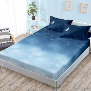 Чаршаф с ластик 180x200 см + 2 калъфки за възглавница 50x70 см SPR-J-55