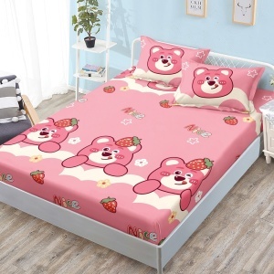 Чаршаф с ластик 180x200 см + 2 калъфки за възглавница 50x70 см SPR-J-92
