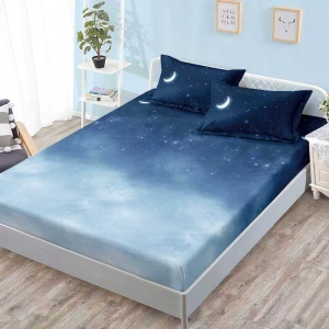 Чаршаф с ластик 160x200 см + 2 калъфки за възглавница 50x70 см SPR-JE-07