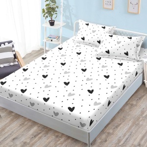 Чаршаф с ластик 160x200 см + 2 калъфки за възглавница 50x70 см SPR-JE-17