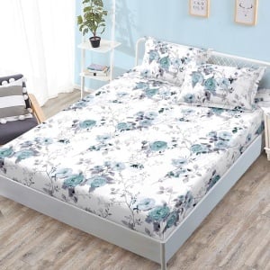 Чаршаф с ластик 160x200 см + 2 калъфки за възглавница 50x70 см SPR-JE-66