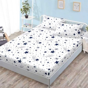 Чаршаф с ластик 160x200 см + 2 калъфки за възглавница 50x70 см SPR-JE-04