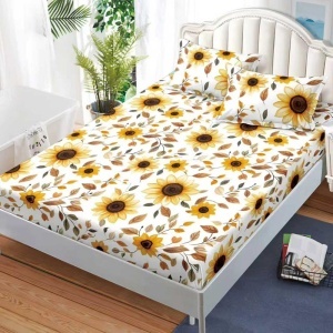 Чаршаф с ластик 160x200 см + 2 калъфки за възглавница 50x70 см SPR-JE-43