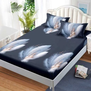 Чаршаф с ластик 180x200 см + 2 калъфки за възглавница 50x70 см SPR-J-94
