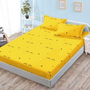 Чаршаф с ластик 160x200 см + 2 калъфки за възглавница 50x70 см SPR-JE-01