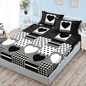 Чаршаф с ластик 160x200 см + 2 калъфки за възглавница 50x70 см SPR-JE-11