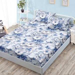 Чаршаф с ластик 160x200 см + 2 калъфки за възглавница 50x70 см SPR-JE-08