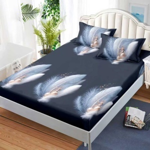 Чаршаф с ластик 160x200 см + 2 калъфки за възглавница 50x70 см SPR-JE-47