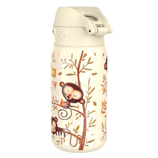 Бутилка за вода Ion8 Print, мет, 400ml, Monkeys