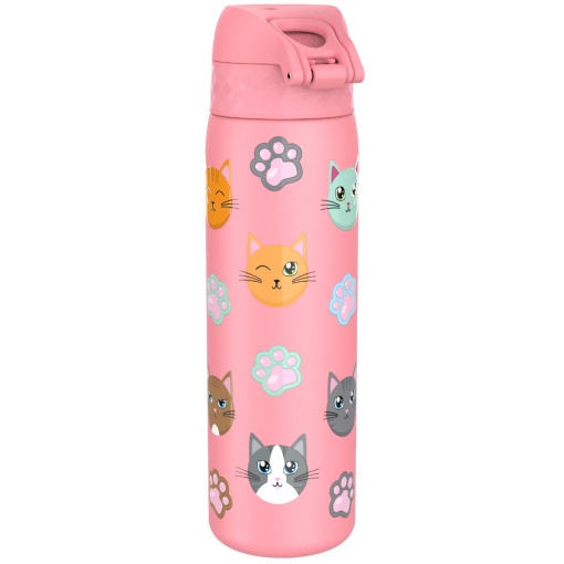 Бутилка за вода Ion8 Print, мет, 600ml, Cats