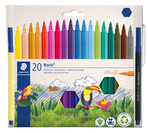 Флумастери Staedtler Noris 326, 20 цвята