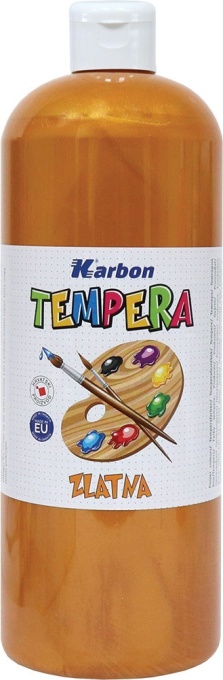 Темперна боя Karbon, 1000 мл в бутилка, златиста