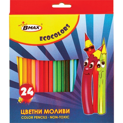 Цветни моливи ECOCOLOR 24 цвята