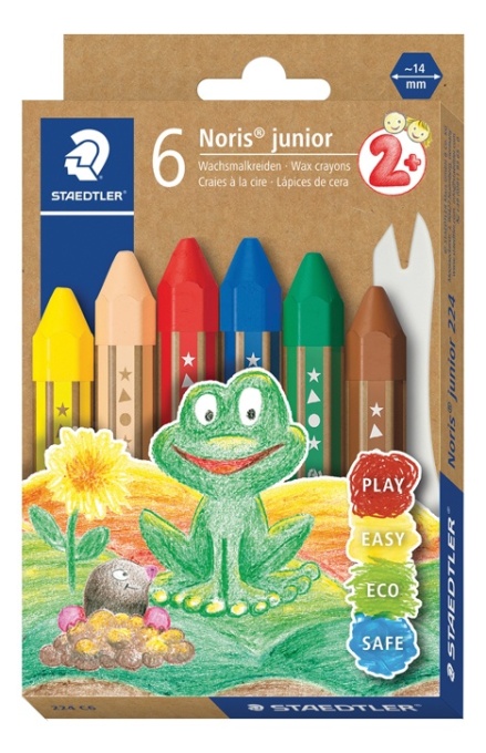 Пастели Staedtler Noris Junior 224, 6 цвята