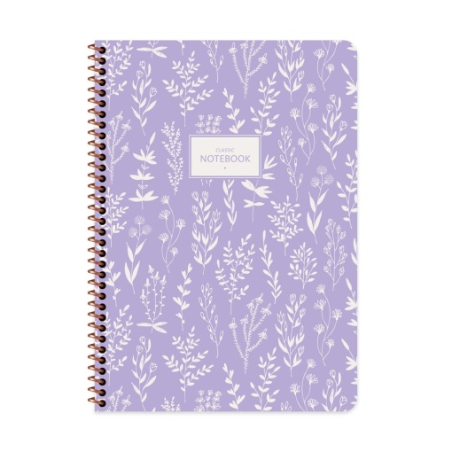 Тетрадка А5 80 Л., ШР, Спирала, Карт. Корица, Поле Pastel Flora