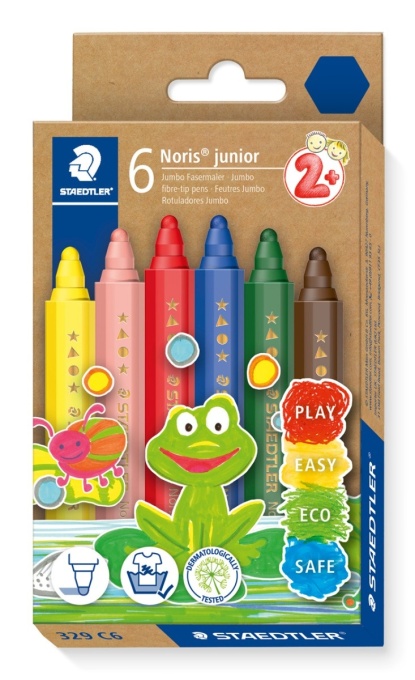 Флумастери Staedtler Noris Junior 329, 6 цвята