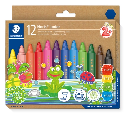 Флумастери Staedtler Noris Junior 329, 12 цвята