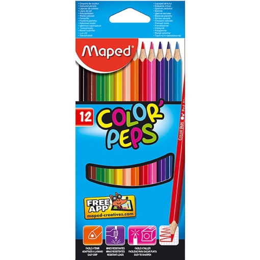 Цветни моливи Maped 12 цвята