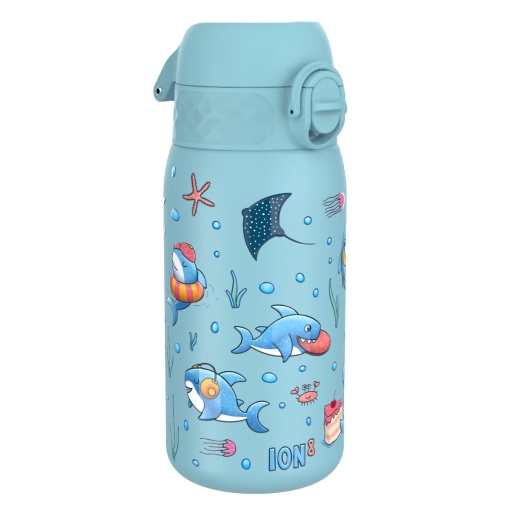 Бутилка за вода Ion8 Print, мет, 400ml, Sharks