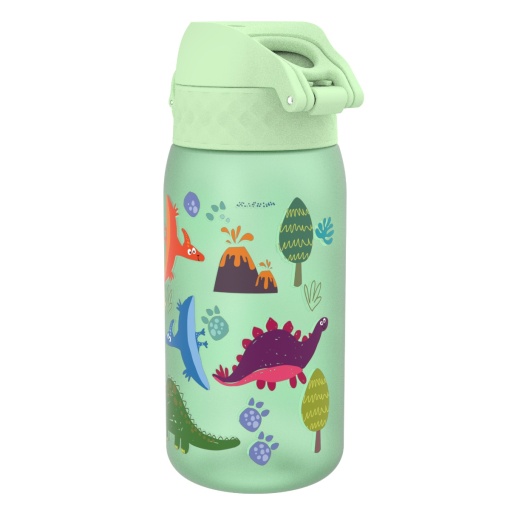 Бутилка за вода Ion8 Print, рец.пл, 350ml,Dinosaur