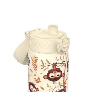 Бутилка за вода Ion8 Print, мет, 400ml, Monkeys - Img 2