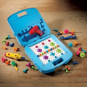 Конструктор Learning resources, Design and Drill, с електрически инструменти, 127 части - Img 2