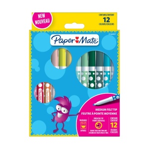 Флумастери Papermate Kids Colouring, 12 цвята