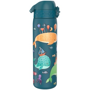 Бутилка за вода Ion8 Print, мет, 600ml, Whales