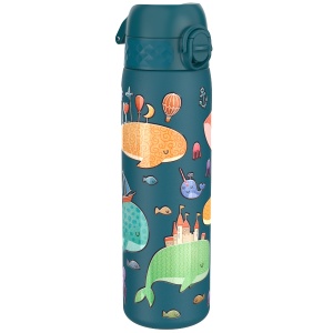 Бутилка за вода Ion8 Print, мет, 600ml, Whales - Img 2