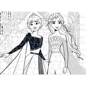 Двустранен пъзел за оцветяване, 100 части, Frozen - Img 3