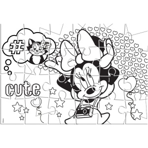 Двустранен пъзел за оцветяване, 24 части, Minnie - Img 3