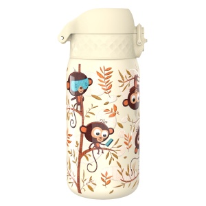 Бутилка за вода Ion8 Print, мет, 400ml, Monkeys - Img 4