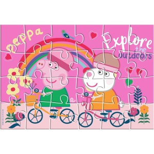 Двустранен пъзел за оцветяване, 24 части,Peppa Pig - Img 2