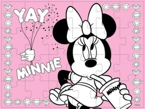 Двустранен пъзел за оцветяване, 4в1,30x40cm, MINNIE - Img 4