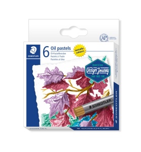 Маслени пастели Staedtler DJ, 6 цвята, металикови