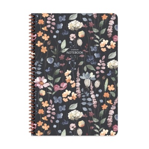 Тетрадка А4 80 Л. ШР, Спирала, Flowers