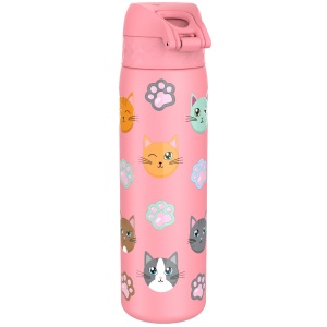 Бутилка за вода Ion8 Print, мет, 600ml, Cats